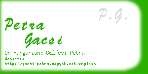 petra gacsi business card